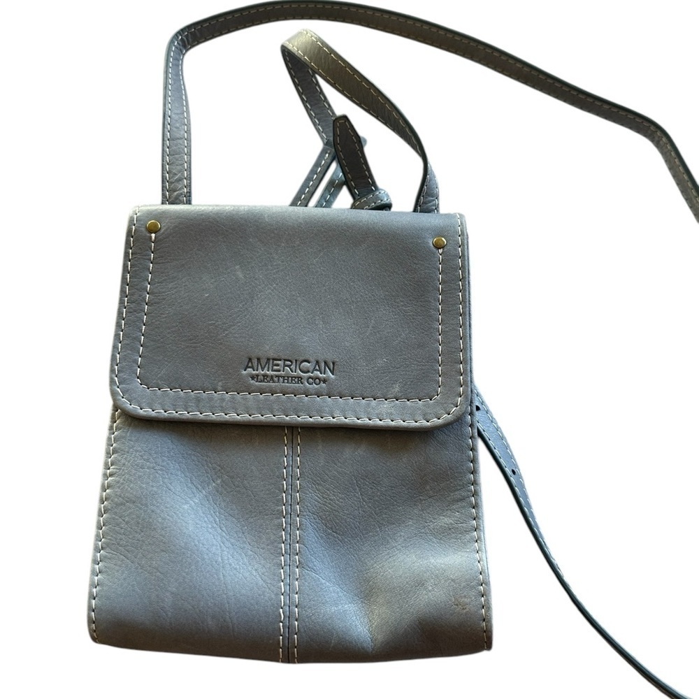 American Leather Company Killington Crossbody Bag Blue